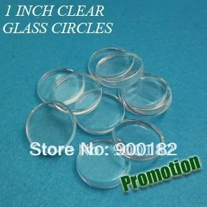 

1 inch circle flat glass tiles for pendants, 1 inch clear flat glass circle great to make glass pendants with bails