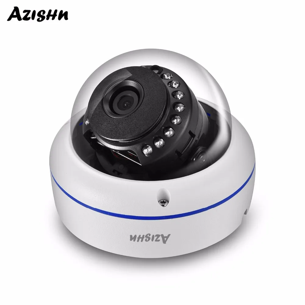 Камера видеонаблюдения AZISHN Vandalproof HD 1080P 48 В PoE IP ONVIF 2 МП ночное видение