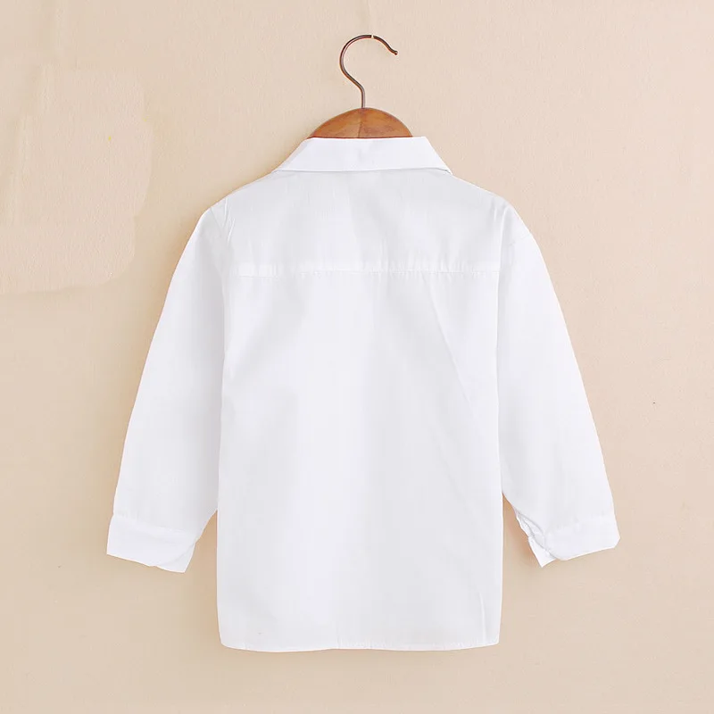 Plain White Baby Boys Shirts Children Clothes Classic Top Kids Tee