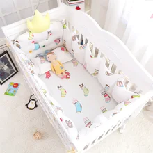 7 шт., разные цвета и размеры, детская кровать, хлопковые аксессуары, милые носки Санты, Комплект постельного белья для малышей, вокруг кроватки, корона, бамперы, постельное белье