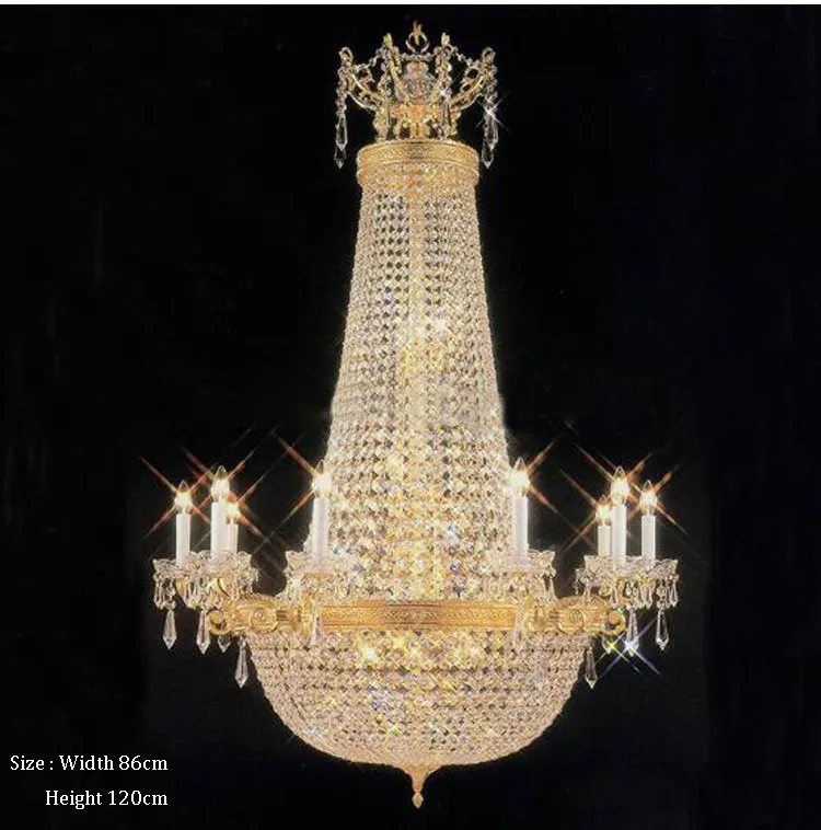 Золотой хрустальный канделябр светильник классическая хрустальная люстра светло-Золотая или хромированная, Гарантированная