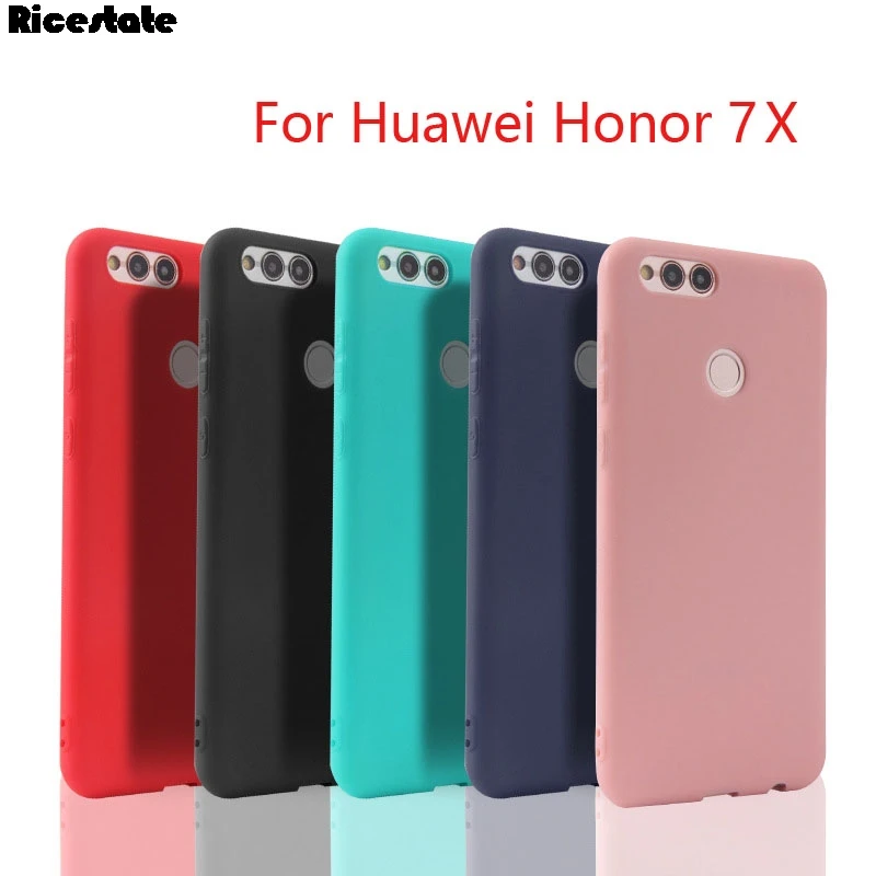 Матовый чехол из ТПУ для Huawei Honor 7X с кристаллами задняя крышка защитный