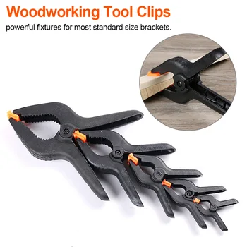 

Plastic Nylon Adjustable Clamps for Wood Working Tools Spring Clamp Clips 2/3/4/6/9 Inch Woodworking 6pcs A-type