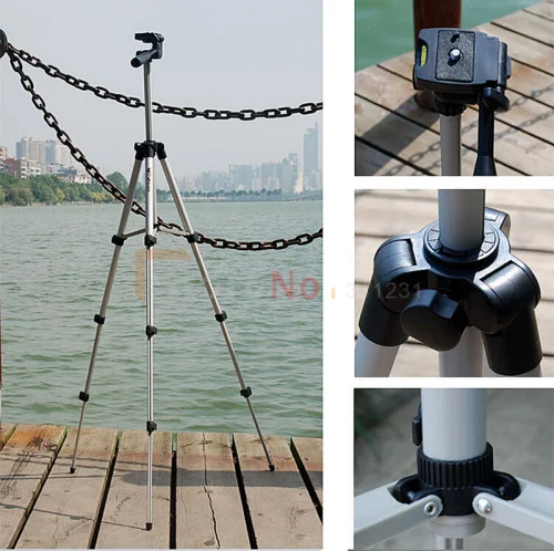 2 в 1 WT-3110 штатив С 3-Way Head Tripod+ Пульт Дистанционного Спуска Затвора+ Держатель Телефона с Мешком для DSLR Камеры