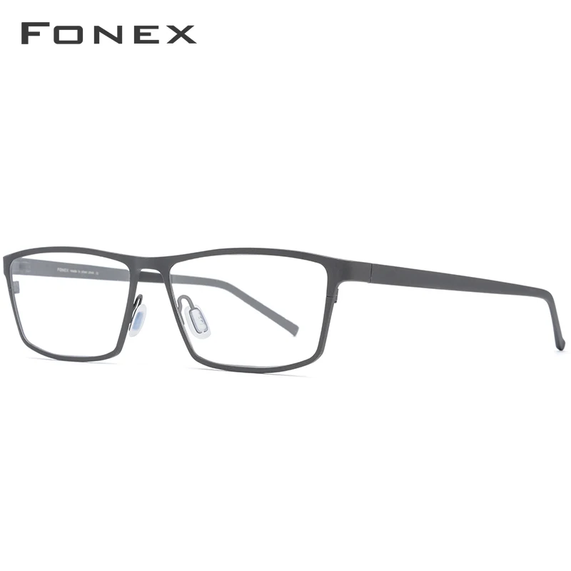 Montura de gafas de titanio puro FONEX montura de gafas 2019 nuevas gafas de prescripción para hombres gafas cuadradas montura óptica de miopía gafas - 3