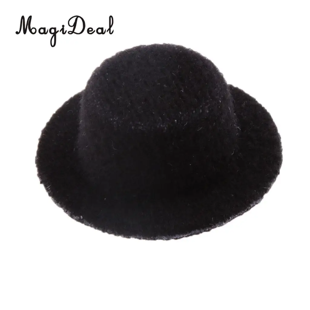 MagiDeal 1Pc 1/12 Scale Dolls House Miniature Bowler Polyester Hat for Party Dance Stage Show Children Lovely Toy Acce 4 Colors