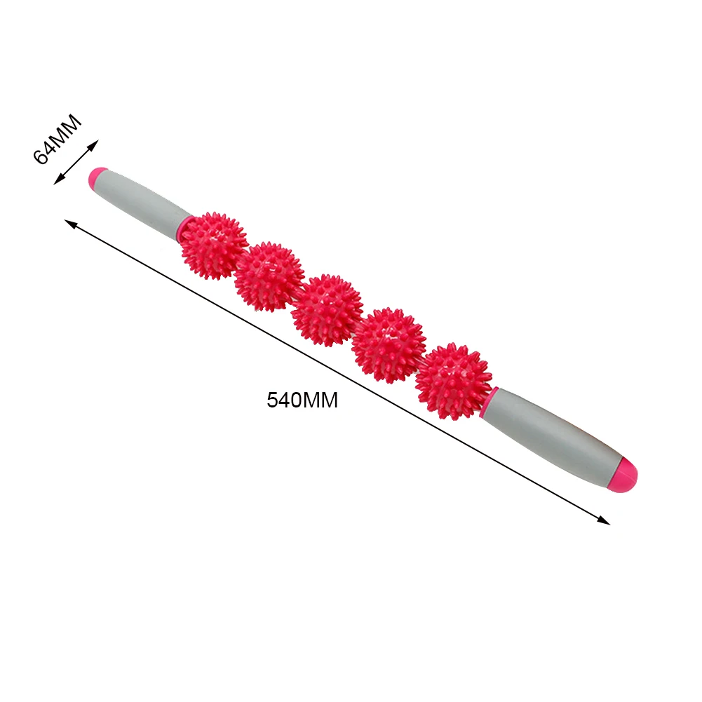 Ежик бал 5 цветов ролик для массажа Йога палку бар мышцы точечный Массажер Stick колючие мяч Фитнес Йога оборудования