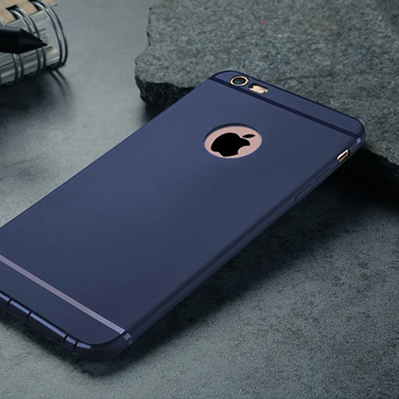 

Fashion Slim Fit Matte Frosted Case for capinhas iphone 6 6S Plus 7 8 Plus 5S SE Soft Flexible Silicone Covers Girls Capa fundas