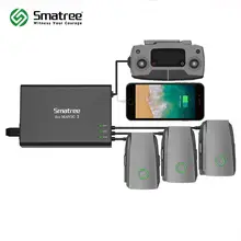 Smatree мульти зарядное устройство для Mavic 2 Pro/Mavic 2 Zoom, концентратор портативный с 3 зарядными портами для Mavic 2 батареи дрона