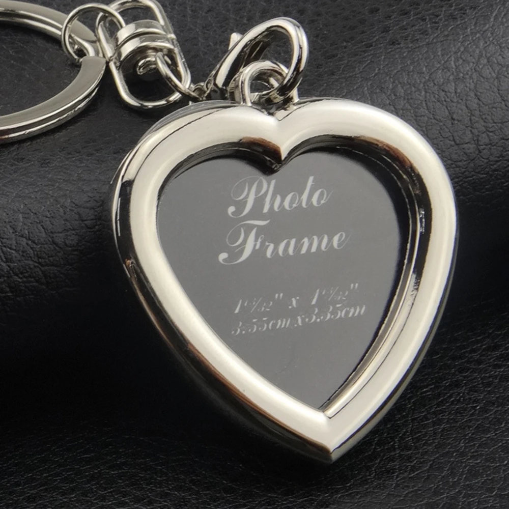 Duplex Half Love Heart Metal Key Ring//Chain Letter Alphabet