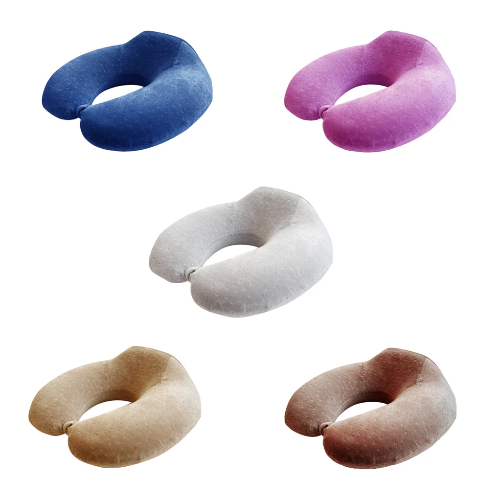 Memory Foam U Shaped Travel Pillow Neck Support Head Rest Cushion