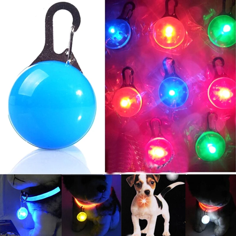 Pet собака Красочный Светодиодный светящийся кулон ожерелье безопасность Ночная подсветка для щенка, кошки мигающий ошейник Pet светящийся Яркий светящийся в темноте