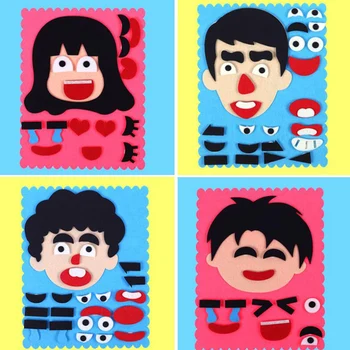 

Hot Sell Cute Expression Felts Handmade Material For Kid Parents Cooperation Diy Handmade Non-woven Material Toys Package Find