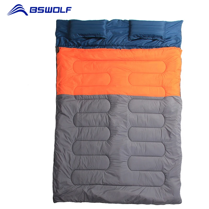 Cheap  BSWolf Ultralight Camping Sleeping Bag Waterproof Keep Warm Double Adults Cotton Sleeping Bag For O