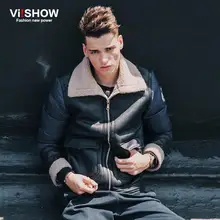 Viishow invierno luz Abrigos de plumas chaqueta hombres marca de Abrigos de plumas parka hombres invierno casual manga larga ocio mens Trajes y147354