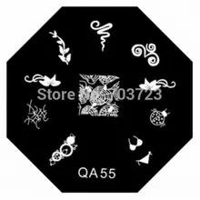 QA series Nail image plate mold template set nail printer nail scraping tool Insect Cobweb QA