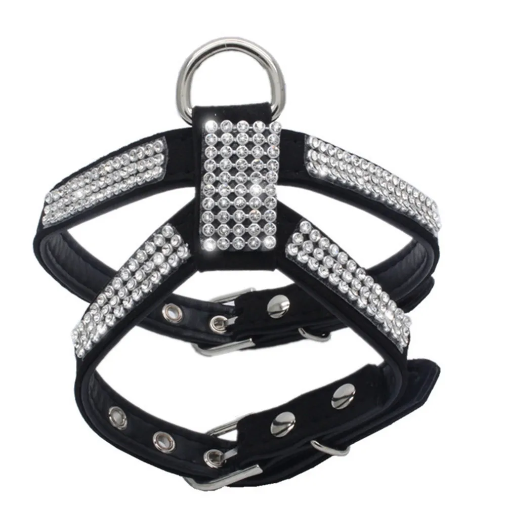 

Pet Dog Adjustable Pet Dog Leads Rhinestone Diamond Chest Straps 10.22