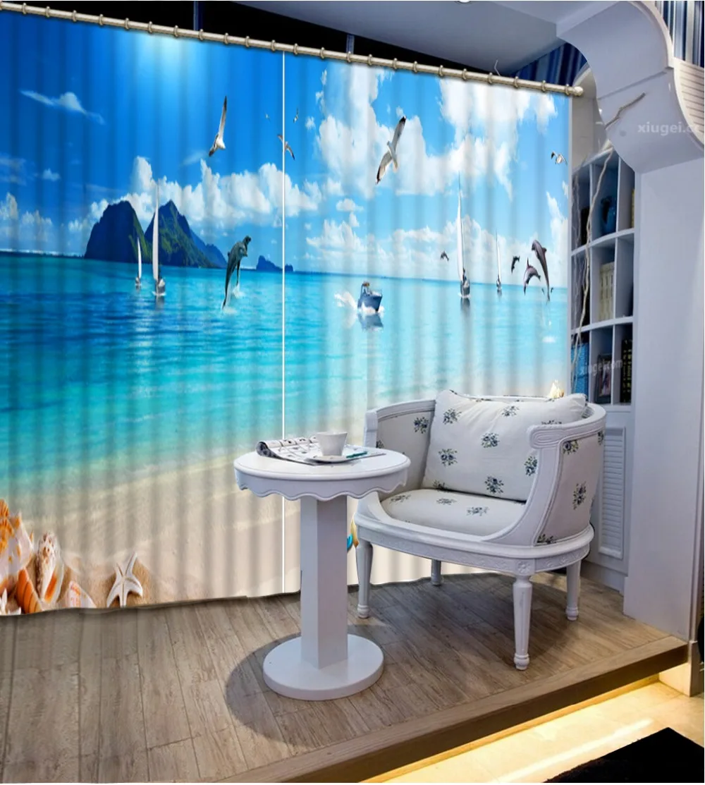 

NoEnName_Null Newest 3D Printing Curtains Beautiful Lifelike HD 3D Curtains Bedroom Decoration Living Room Cortinas CL-D116