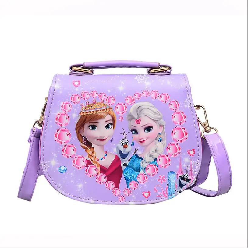 

New Children Cartoon Elsa and Anna Handbag Girls Cute Shoulder Bag Kids Tote Girls Shoulder Bag Mini Bag Wholesale 5 Color