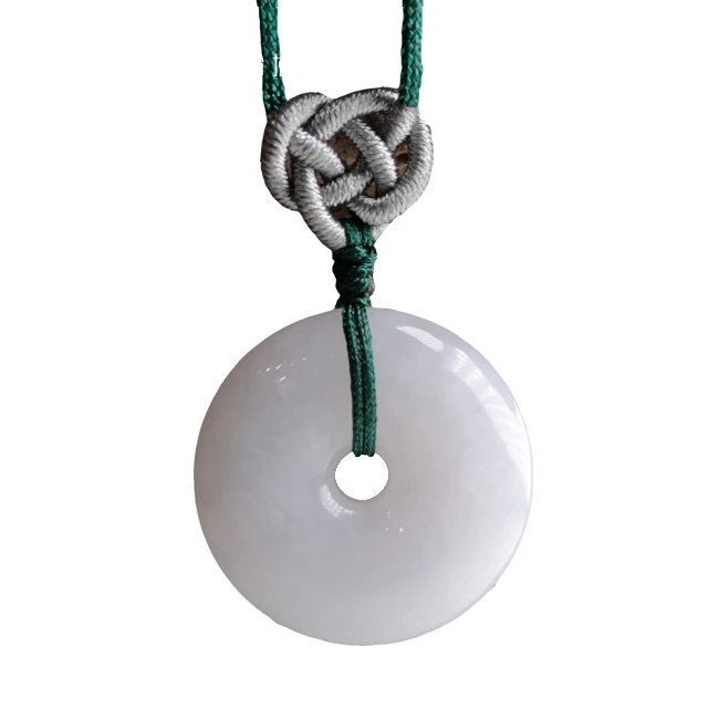 

Natural jadeite Peace buckle pendant transshipment protective Peace buckle Men and women style Jade necklace pendant