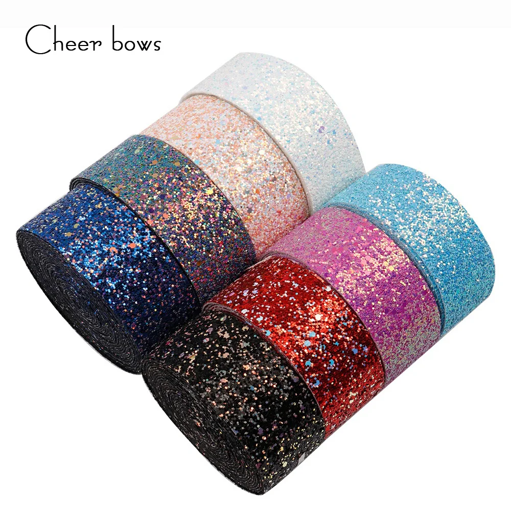 Блестящая лента Cheer bow 38 мм блестящая для банта аксессуары сделай сам волос ленты