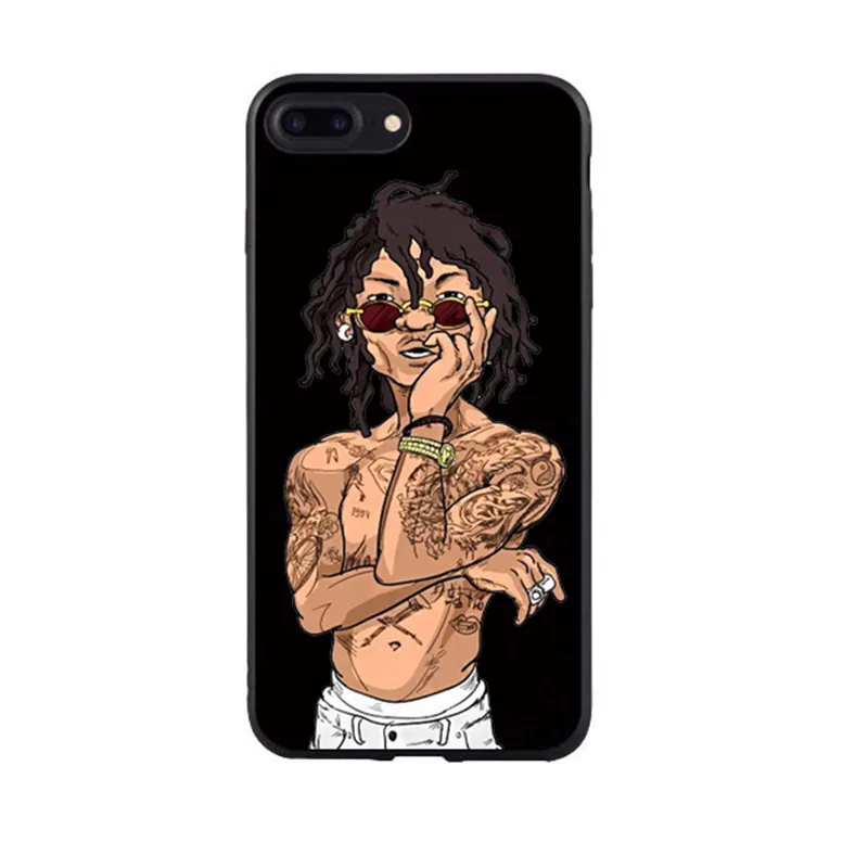 Swae Lee Wiz Khalifa черный роскошный модный Мягкий силиконовый чехол из ТПУ для iphone 5 6 7 8