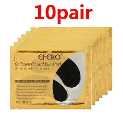 EFERO, 5 пар, Золотая маска для глаз, Коллагеновая, Уход за глазами, гелевые патчи для глаз, маски против морщин, увлажняющие, темные круги, пышные - Цвет: 10pair style 10