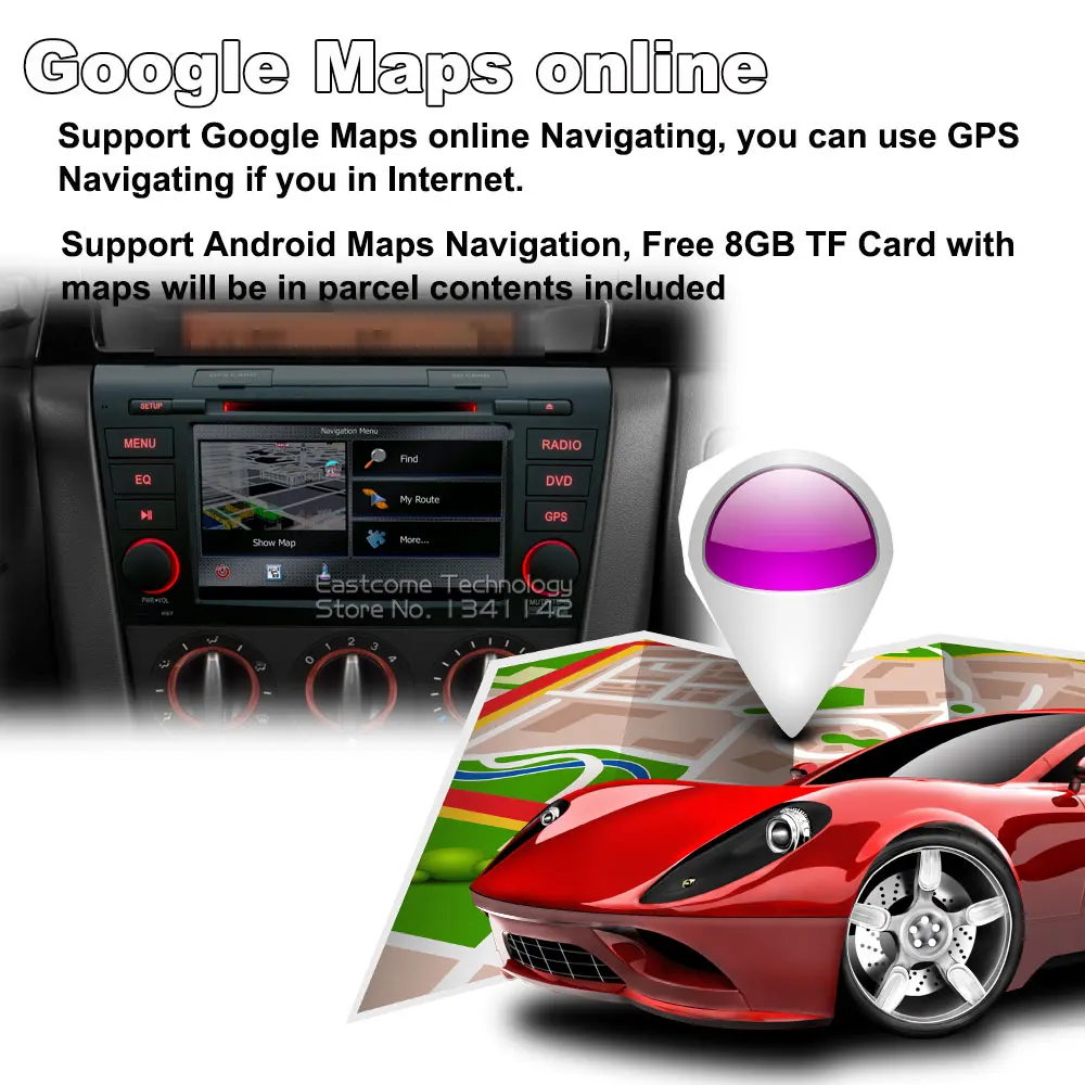 Best Pure Android 6.0 Car DVD for Mazda 3 2004 2005 2006 2007 2008 2009 With Octa Core Radio Bluetooth Rear View Camera 9
