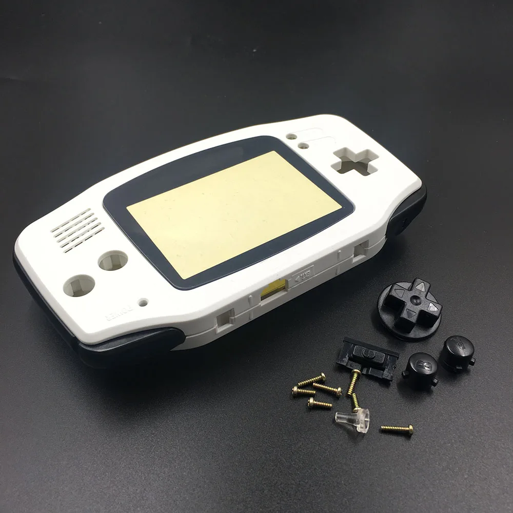 Белый сменный корпус для экрана nintendo Game Boy Advance GBA - Цвет: White Black