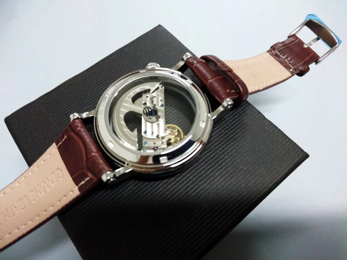 Forsining Минимализм Дизайн Серебро Сталь водонепроницаемый стимпанк наручные часы Мужские автоматические часы с скелетом лучший бренд класса люкс