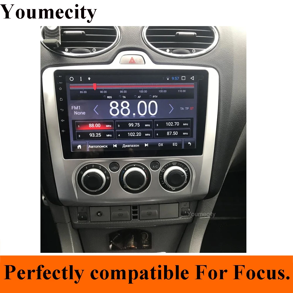 Youmecity Android 9 0 автомобильный dvd видео gps плеер для Ford focus 2006 2011 емкостный экран + wifi BT