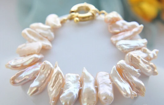 

huij 001273 8" 22mm Pink Dens Biwa Freshwater Pearl Bracelet