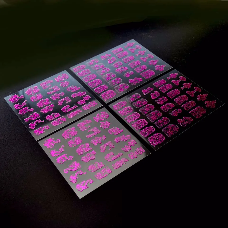 108 шт 3D наклейки для пленка для ногтей цветок слайдер дизайн для ногтей слайдер наклейки для ногтей маникюр Золотой ползунок для ногтей ZJ1106