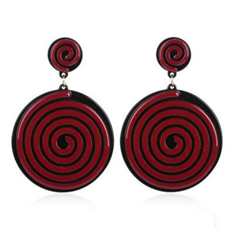 

High Quality Hyperbole Acrylic Round Circle Drop Earrings Fashion Jewelry Accessory For Woman-HCAWER012F