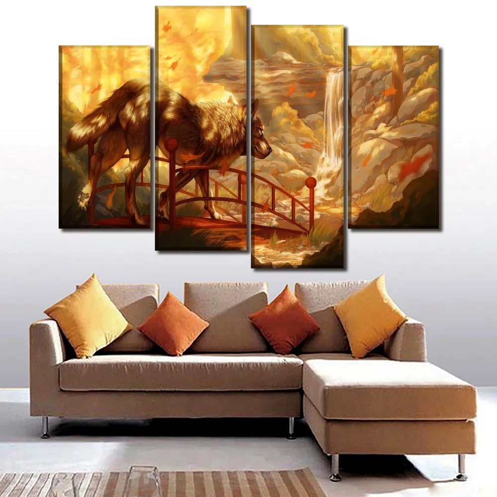 1 Piece/4Pcs Canvas HD Print Picture Home Decor Living