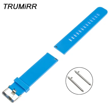 

Silicone Rubber Band Quick Release for Pebble Time Round 20mm Huawei Watch 2 Bradley Timepiece Stainless Steel Clasp Wrist Strap