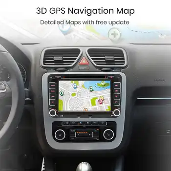 Junsun 2 din 7 นิ้ว "" "" "" "" "" "" "" "" "" DVD วิทยุมัลติมีเดีย autoradio สำหรับ VW Golf 5 Passat b6 ที่นั่ง leon Tiguan polo Skoda Octavia