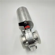 Пневматический 3 В. Зажим на сантехническую трубу санитарно клапан SS304 Staininless