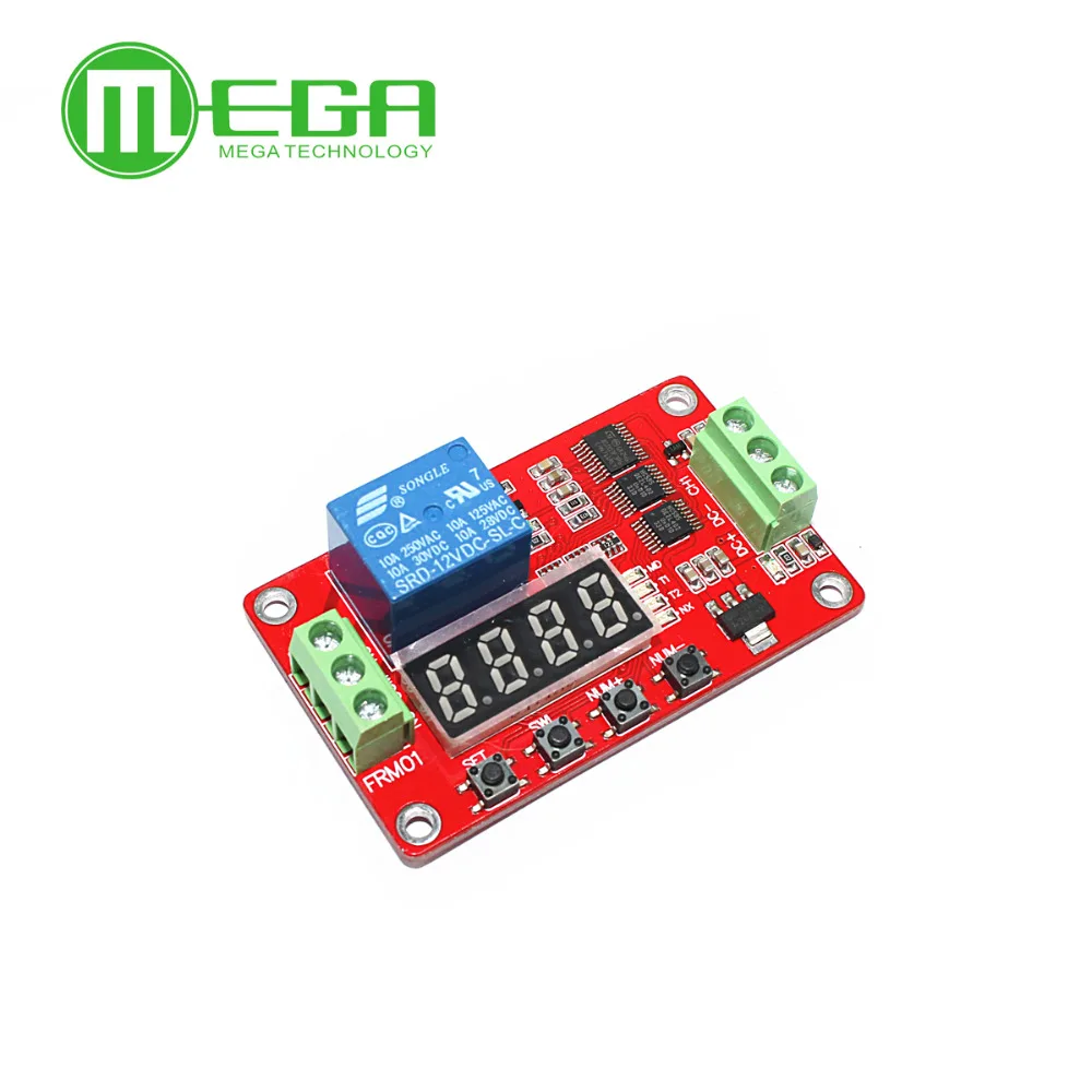 10PCS FRM01 DC 12V Multifunction Self lock Relay Cycle Timer Module PLC