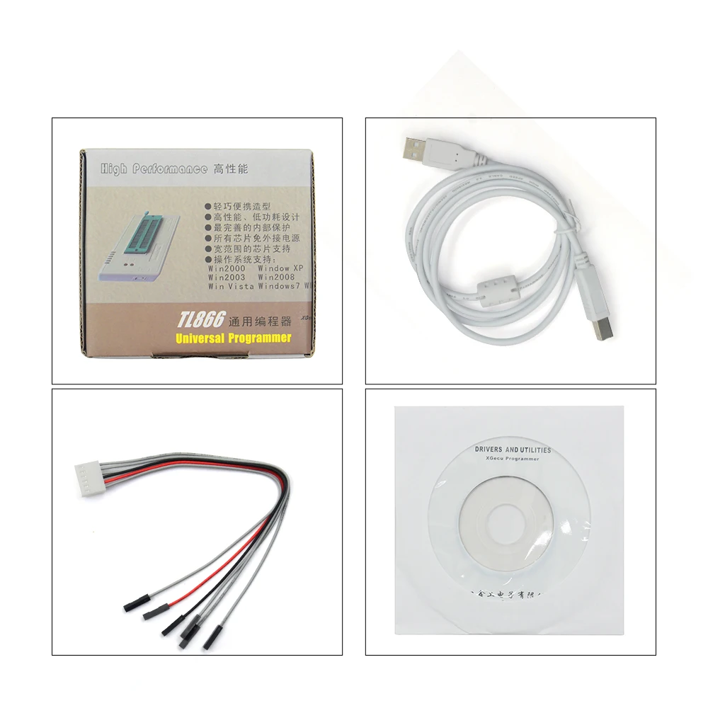 Оригинальный TL866 II плюс USB Универсальный программатор флэш-память EEPROM с 24/25/28 адаптеры Высокая Скорость программирующее устройство