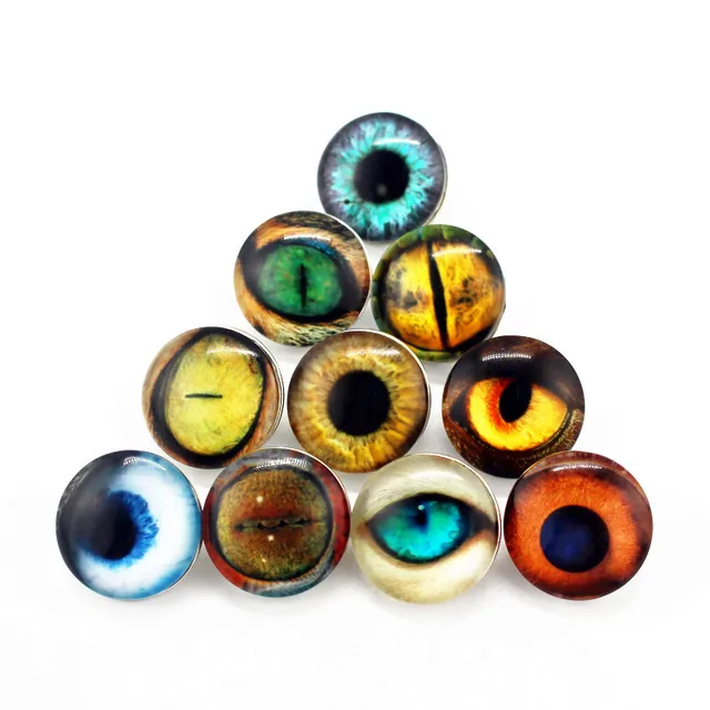 Buy 12pcs Mixed The animal's eyes Glass Snap Buttons