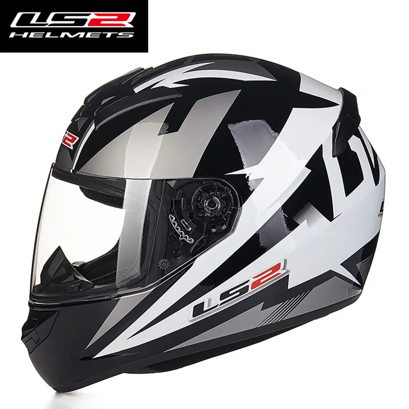 LS2 FF352 анфас мото rcycle шлем мото гоночные шлемы Международный LS2 брендовый шлем ECE L XL XXL Размер - Цвет: Black white racing 9