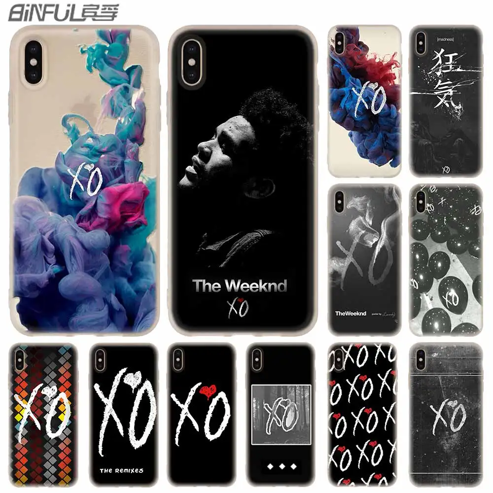 

Cases Silicone soft Cover for iPhone 11 Pro X XS Max XR 6 6S 7 8 Plus 5 4S SE High Quality The Weeknd XO LOGO