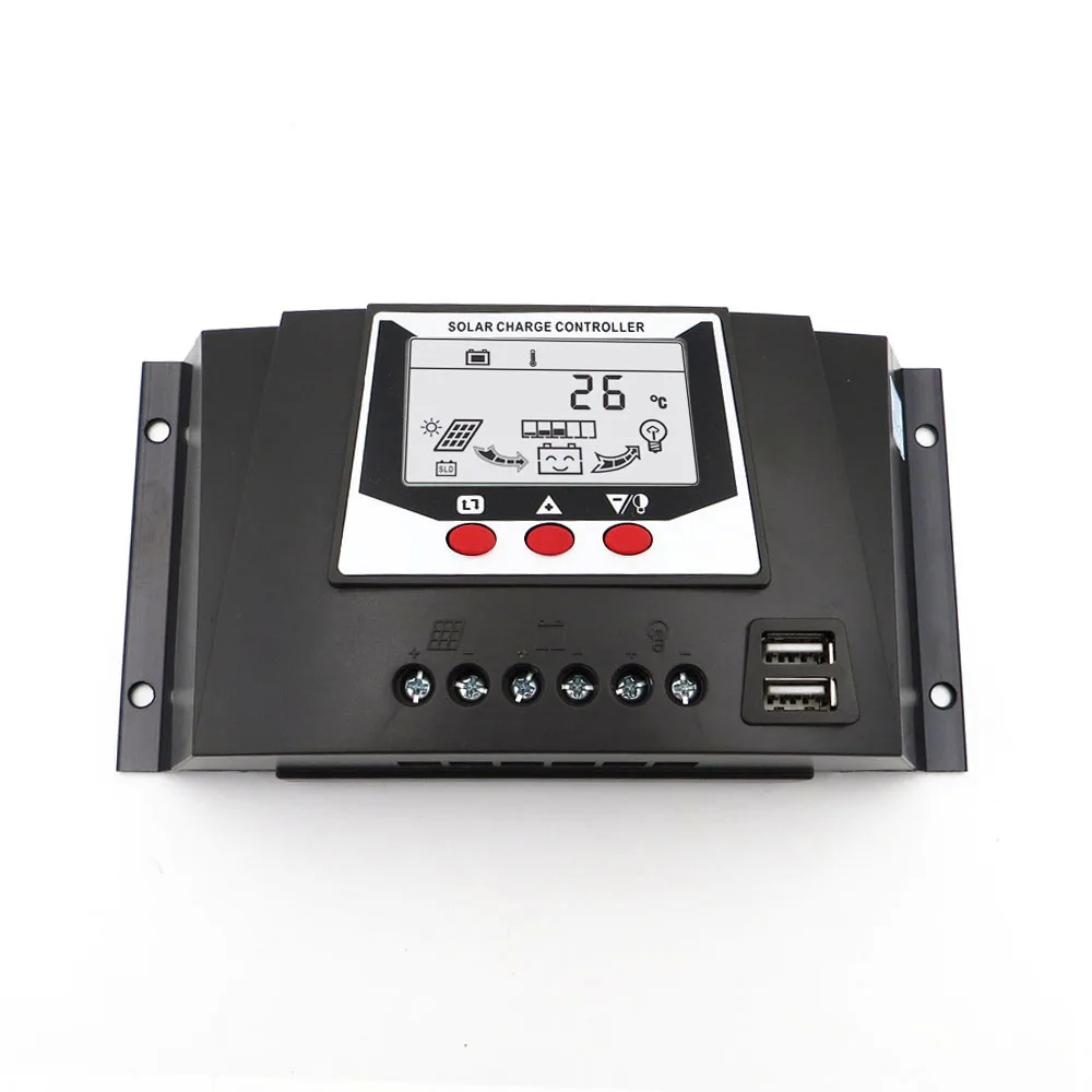 PWM 40AMPS 12V 24V 40A Solar Charger Regulators Auto Backlight LiFePO4 lithium Battery 3.2V 3.7V