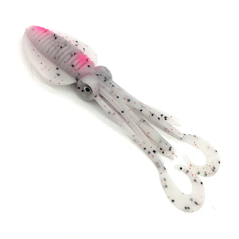 12cm/15cm/18cm Fishing Soft Lure Luminous/UV Squid Jig Fishing Tuna Lures Octopus Skirts Sea Fishing Wobbler Bait Lure Leurre