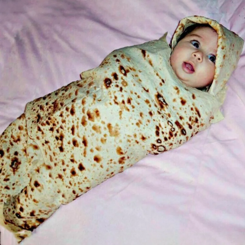 

Realistic Food Taco Burrito Tortilla Blanket Soft Tortilla Blanket Burrito Blanket Corn Flour Tortilla Throw 125cm/150CM