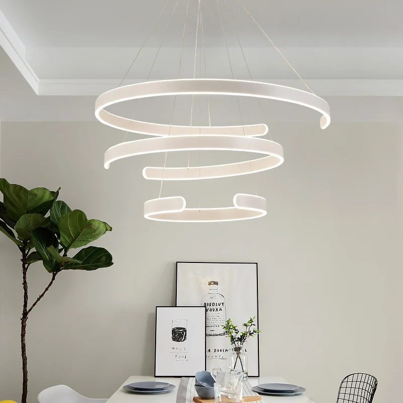 

Modern suspension luminaire LED suspended lamps nordic restaurant hanging lighting home fixtures dining room pendant lights