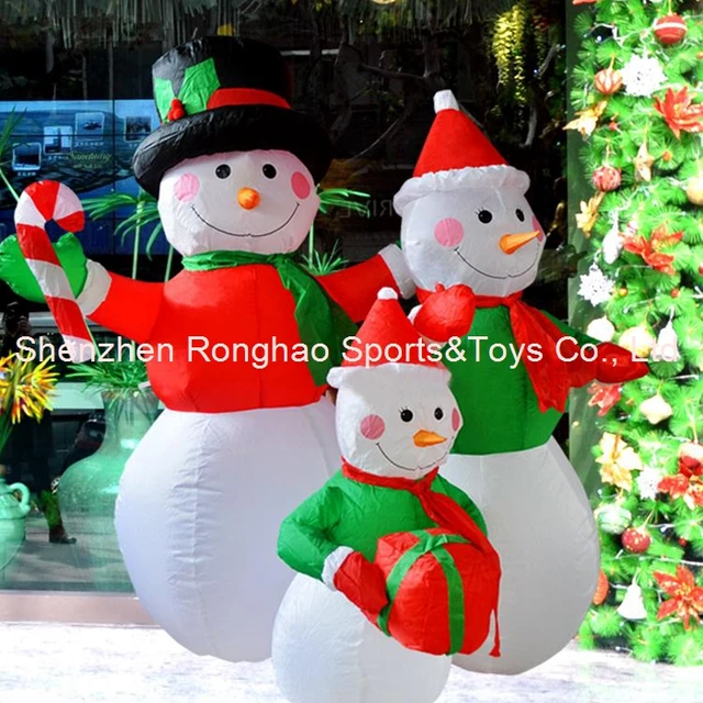 4 Inflatable Snowman Family Led Lighted Outdoor Christmas Yard Art 4 Inflatable Snowman Family Led Lighted Outdoor Christmas Yard Art Decoration Holding Gifts