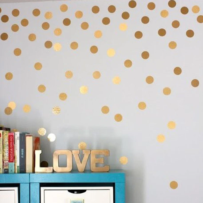 Emas polka Dots Wall Sticker Wall Art 