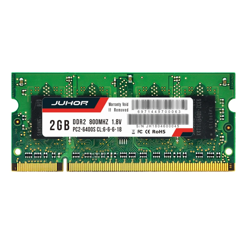 Оперативная память JUHOR Ddr2 2G 800mhz 1,8 V 200Pin для ноутбука